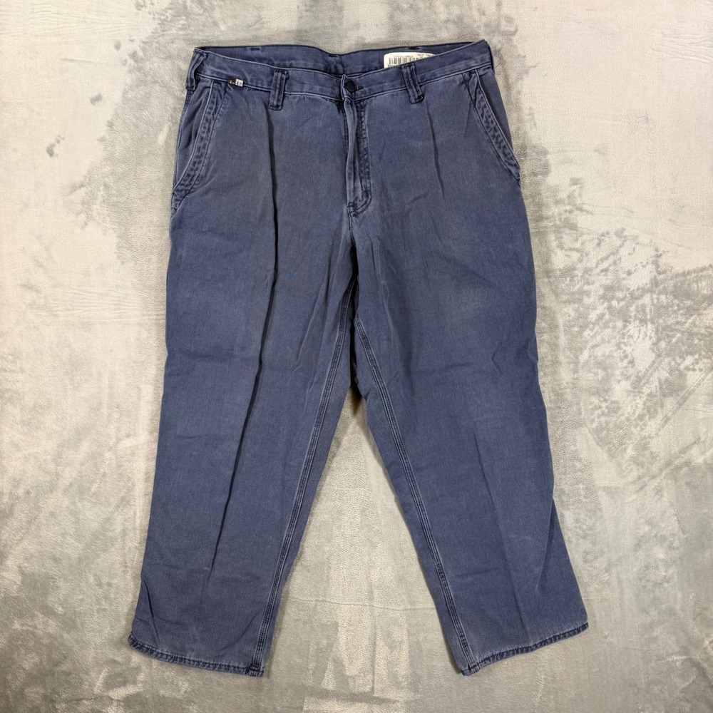 Carhartt FR Flame Resistant Work Pants Mens Size 36x30 Navy Blue HRC 2